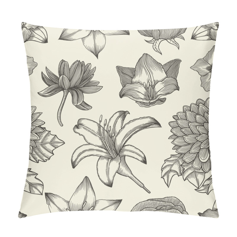 Personality  Seamless Floral Pattern Pillow Covers