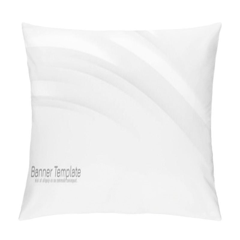 Personality  Abstract Banner With Shiny Wavy Lines Vector Pillow Covers