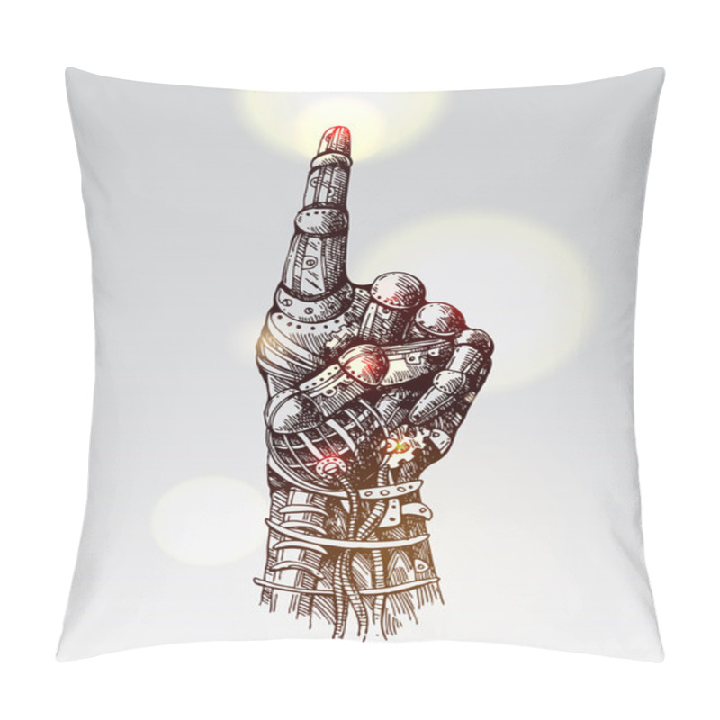 Personality  Mechanical Pointing Finger Pillow Covers