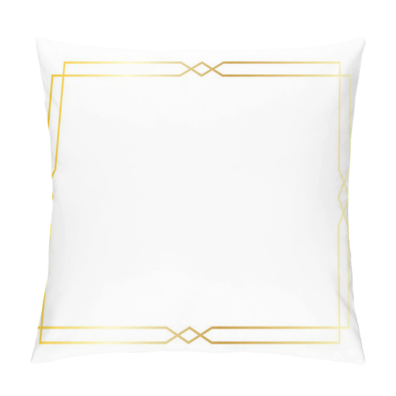 Personality  Gold Art Deco Square Frame Pillow Covers