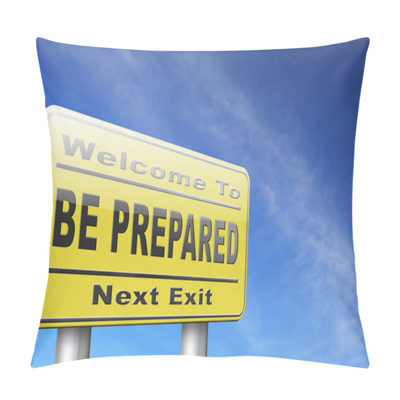 Personality  Be Prepared Yellow Sign Pillow Covers