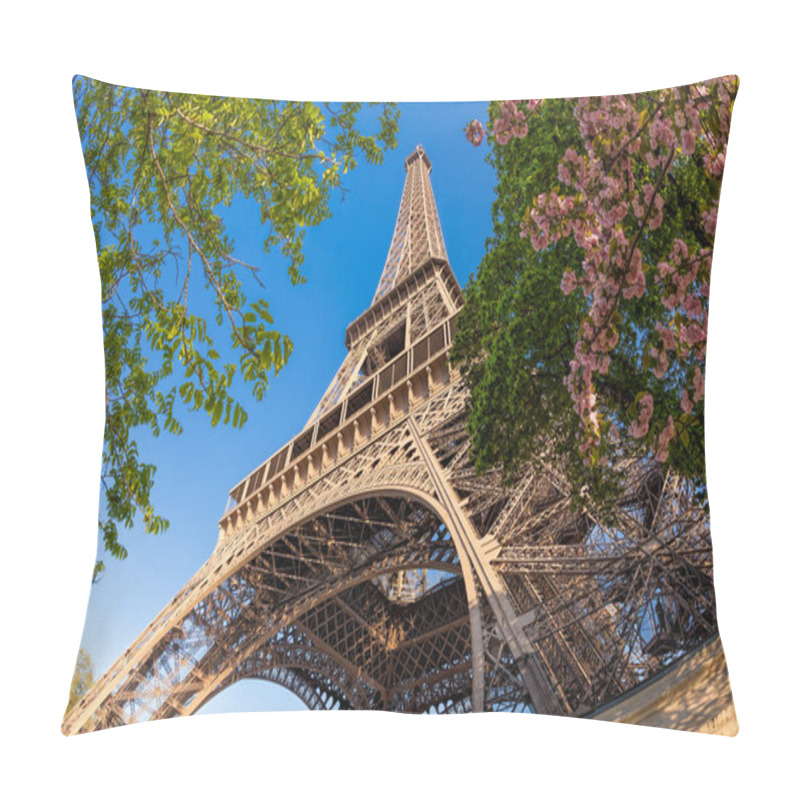 Personality  Eiffel Tower During Spring Time In Paris, France Pillow Covers