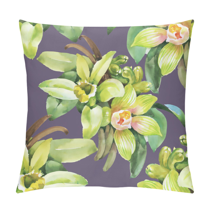 Personality  Floral Background With Orchid Flowers Pillow Covers