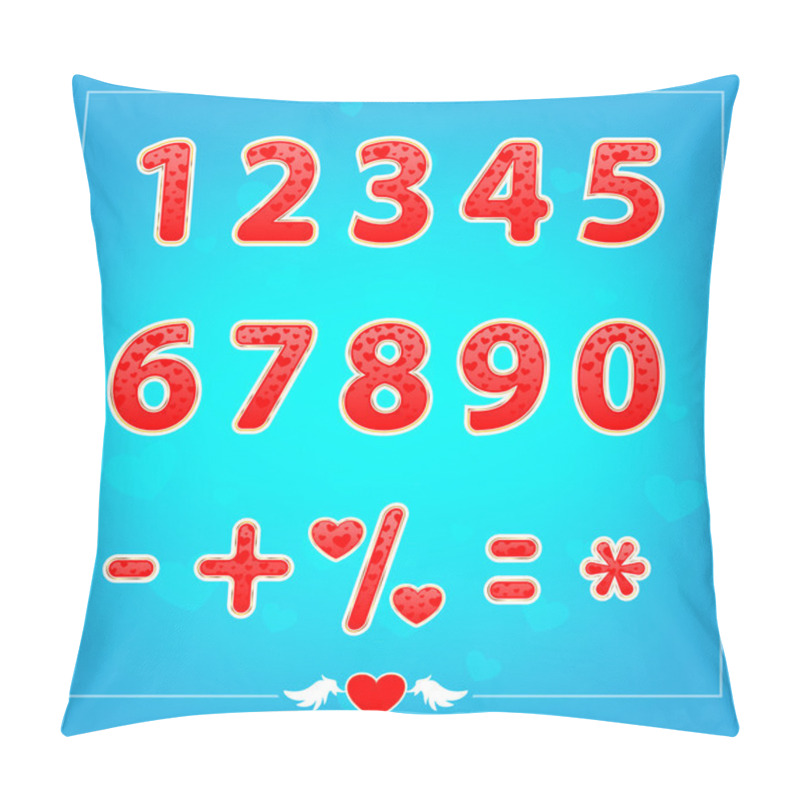 Personality  Romantic Love Illustrations Numbers For Holidays  Pillow Covers