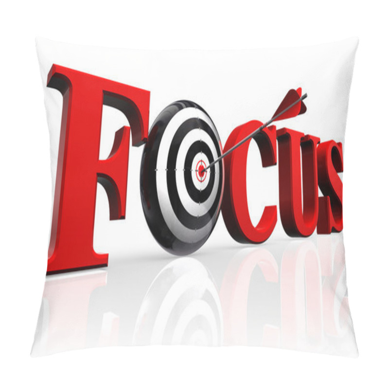 Personality  Focus Red Word And Conceptual Target Pillow Covers