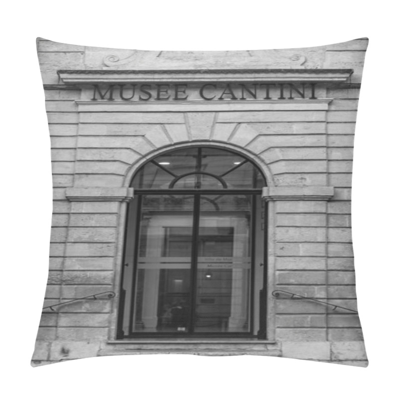 Personality  Marseille, France - January 28, 2022: Front Facade And Entrance Of Cantini Museum, Musee Cantini In Marseille, France. Pillow Covers