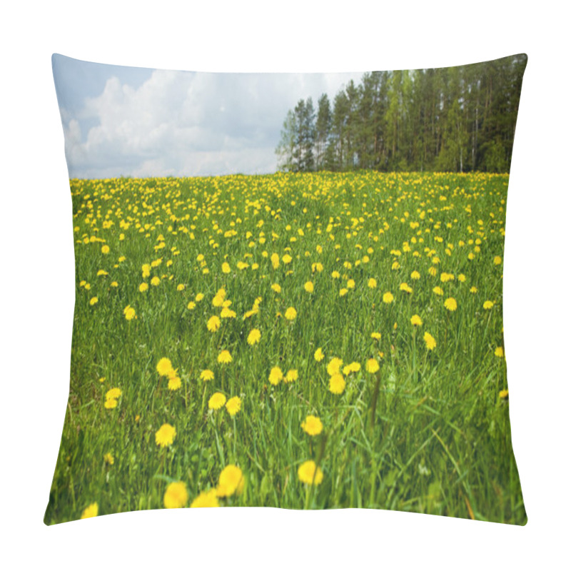 Personality  Dandelion Field Near Forest Pillow Covers