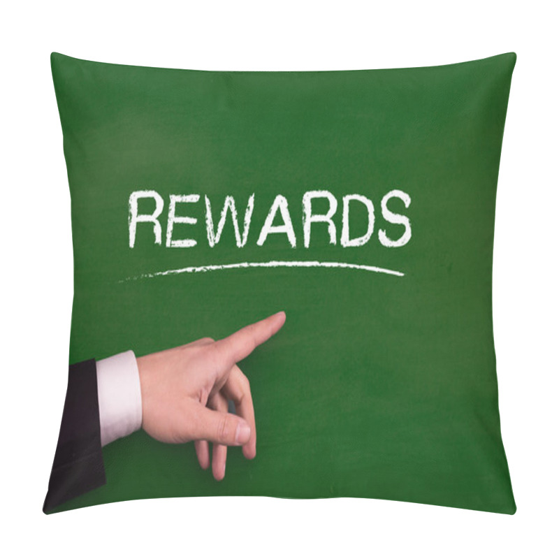 Personality  Businessman Pointing On Blackboard Pillow Covers