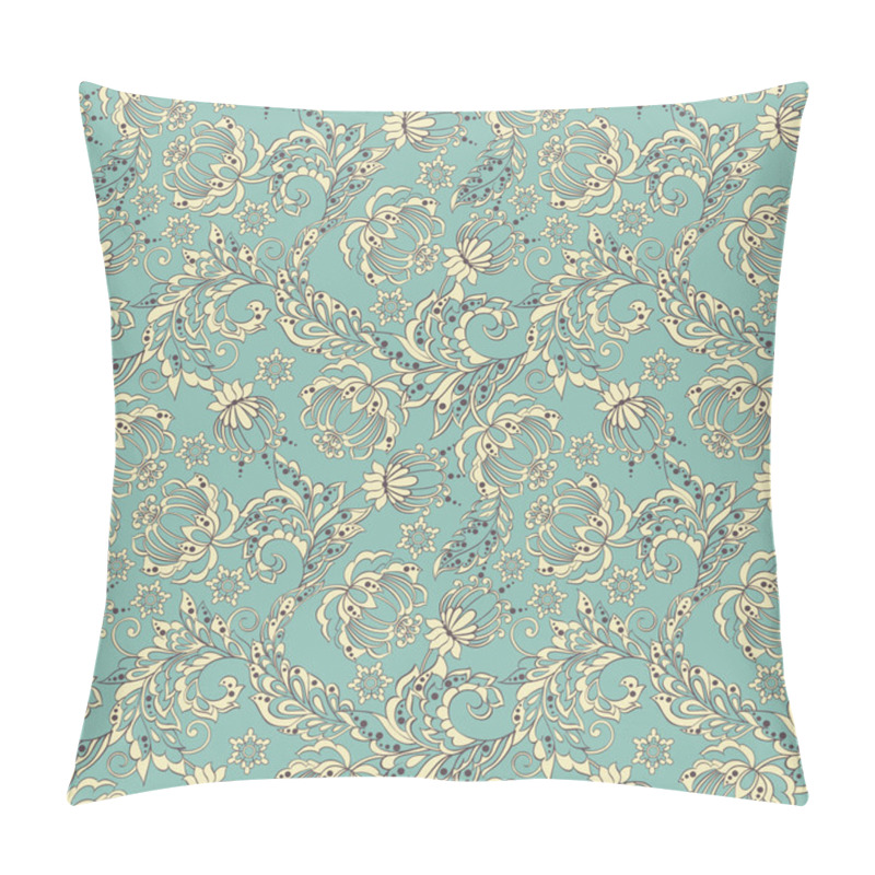 Personality  Seamless Pattern With Ethnic Flowers  Pillow Covers