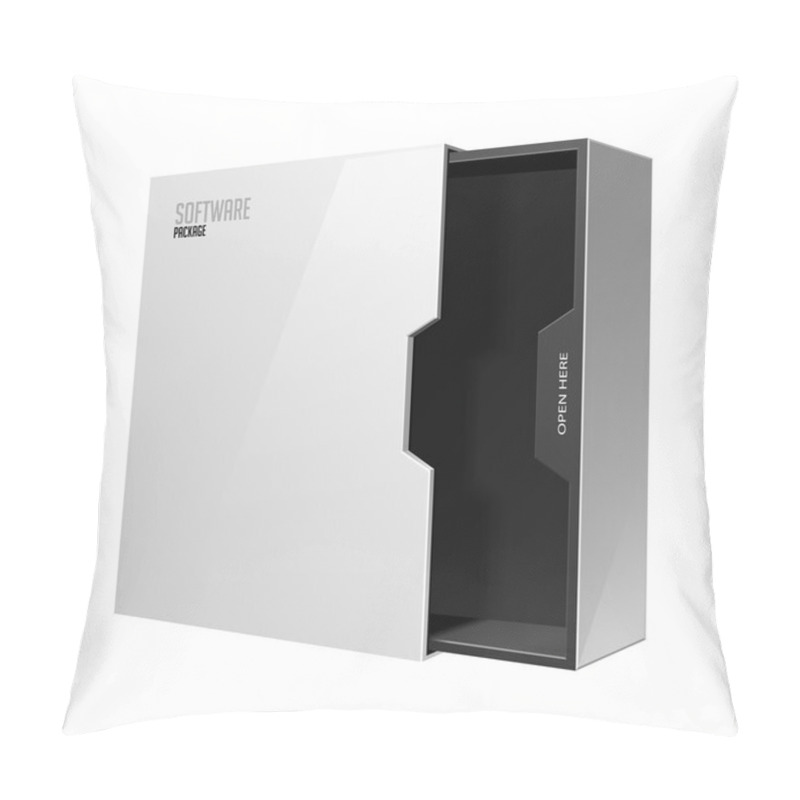 Personality  Opened Modern Software Package Box White Black Inside Pillow Covers