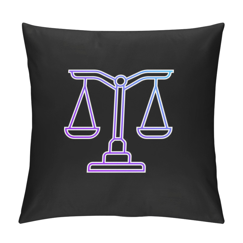 Personality  Balance Blue Gradient Vector Icon Pillow Covers