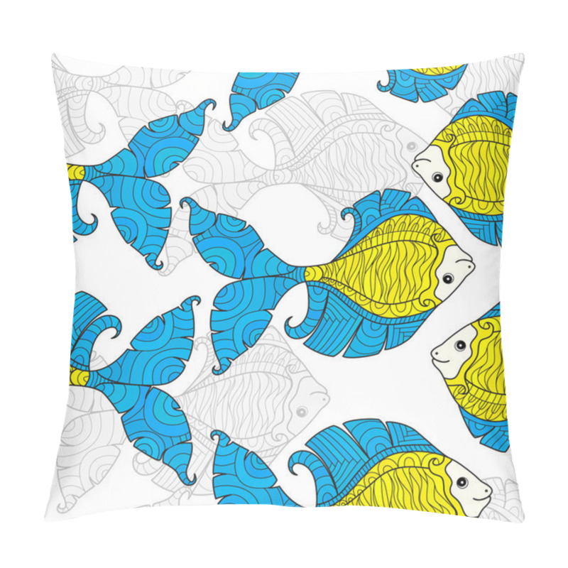 Personality  Background With Ornamental Fish Pillow Covers