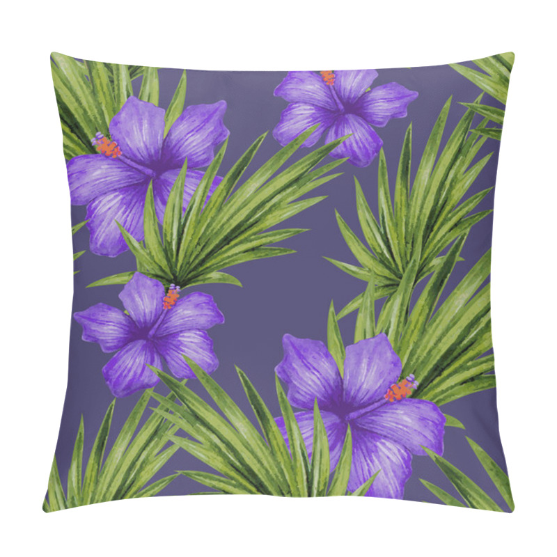 Personality  Flowers And Palm Leaves Pattern Pillow Covers