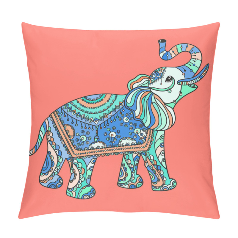 Personality  Stylized Fantasy Patterned Elephant Pillow Covers