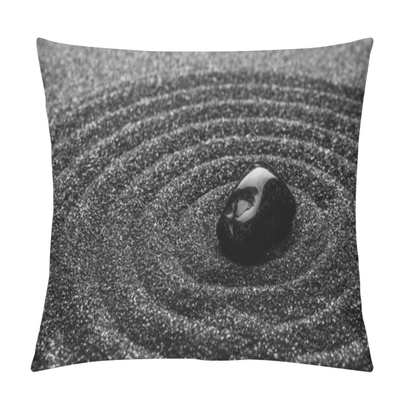 Personality  Black Sand With Stone And Beautiful Pattern. Zen Concept Pillow Covers