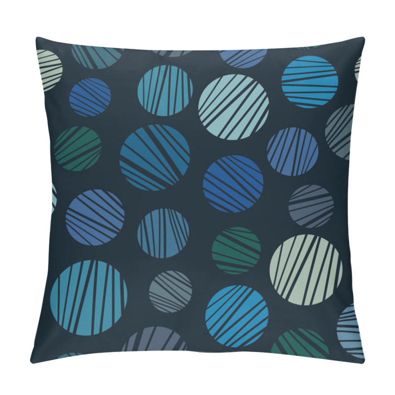 Personality  Round Striped Shapes, Vector Illustration. Seamless Style Geometry Pattern Pillow Covers