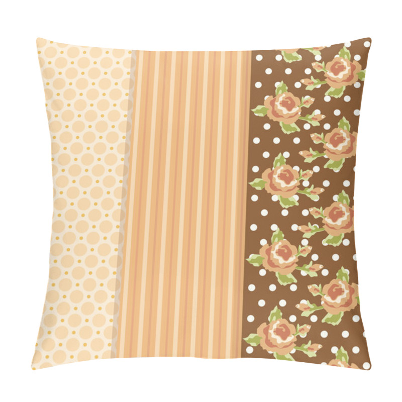 Personality  Set Of Three Retro Patterns In Shabby Chic Style Pillow Covers