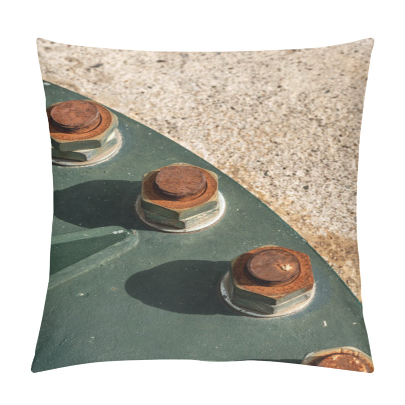 Personality  Close-up Of Rusty Bolts With Nuts And Screws Pillow Covers