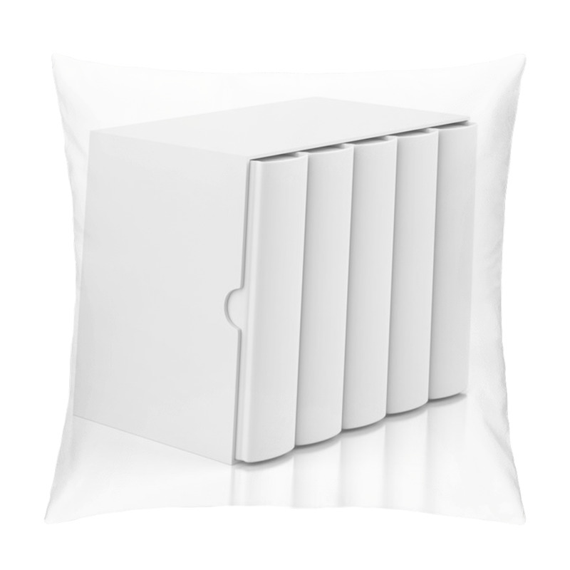 Personality  Five Books In Cardboard Box Cover On White Pillow Covers