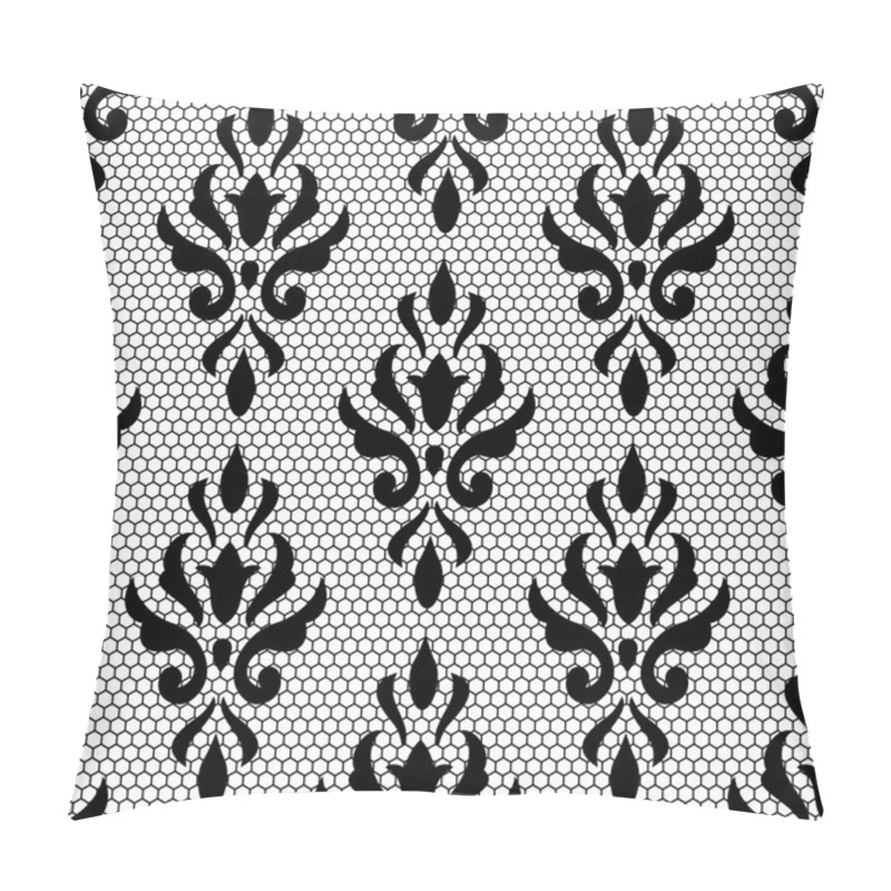 Personality  Seamless Black Lace Pattern Pillow Covers