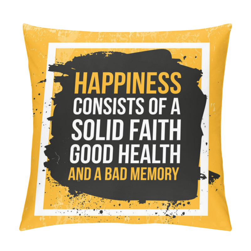 Personality  Happiness Quote. Typographic Motivational Poster About Working Hard. Typography For Good Life Message, Print, Wall Pillow Covers