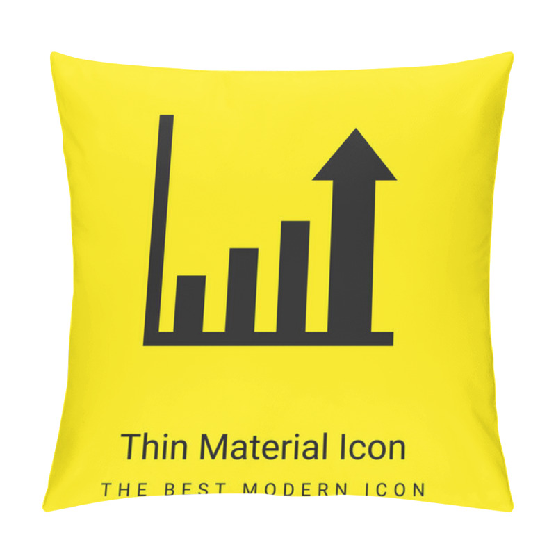 Personality  Bar Chart Minimal Bright Yellow Material Icon Pillow Covers