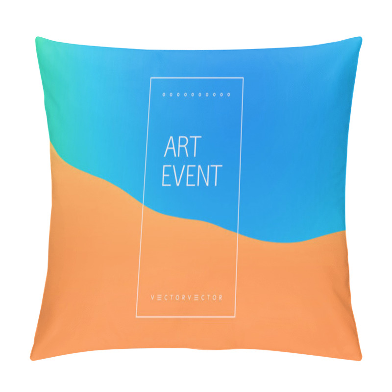 Personality  Desert Dunes Sunset Landscape. Abstract Background With Dynamic Effect. Creative Design With Vibrant Gradients. 3D Vector Illustration. Pillow Covers