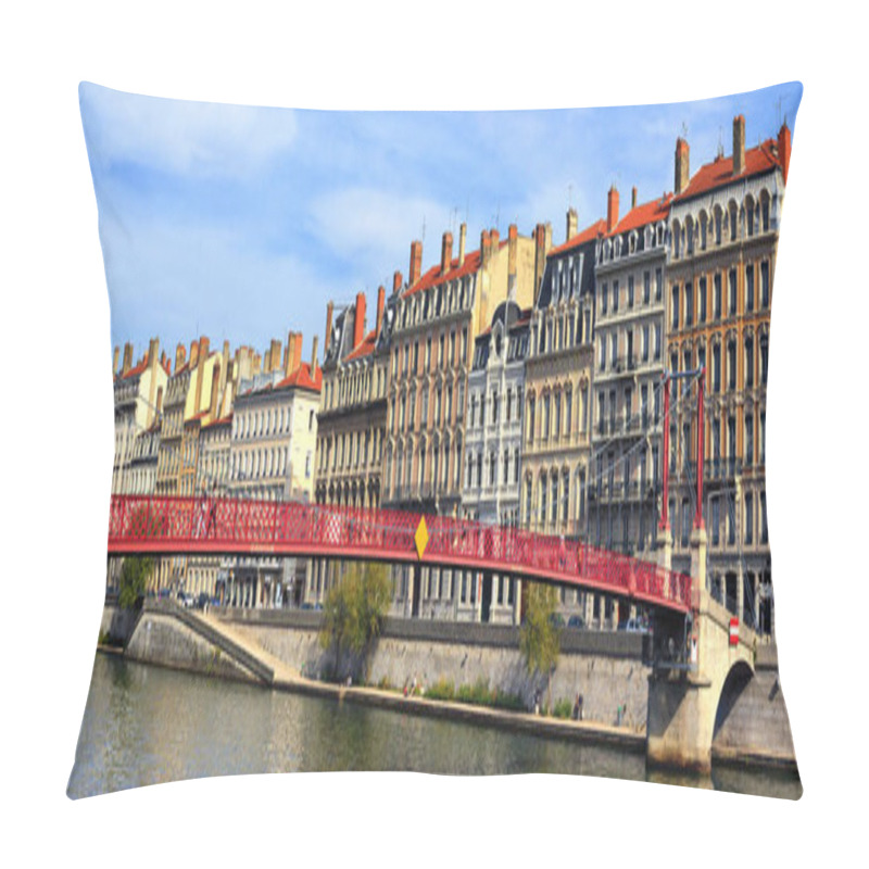 Personality  Lyon City And Red Footbridge Pillow Covers