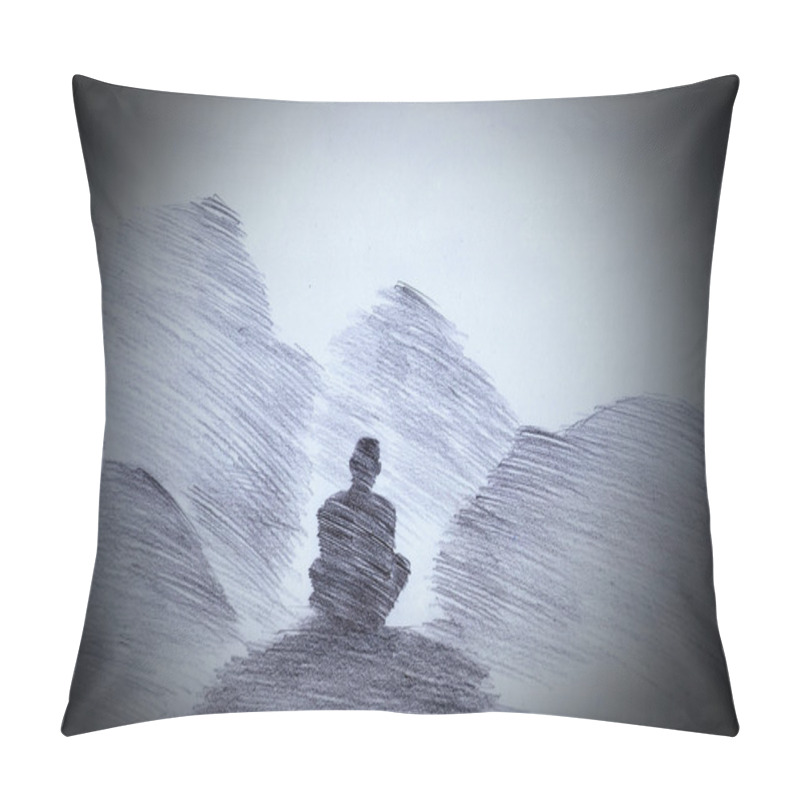 Personality  Buddhist Monk In The Mountains Pillow Covers