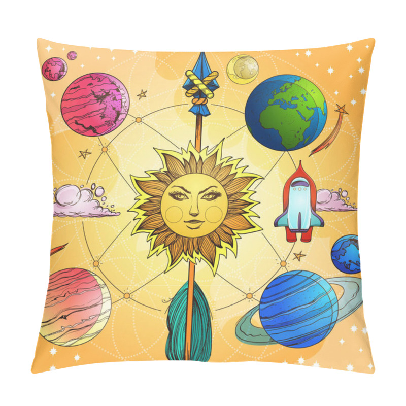 Personality  Set Clip On The Theme Of Space Pillow Covers