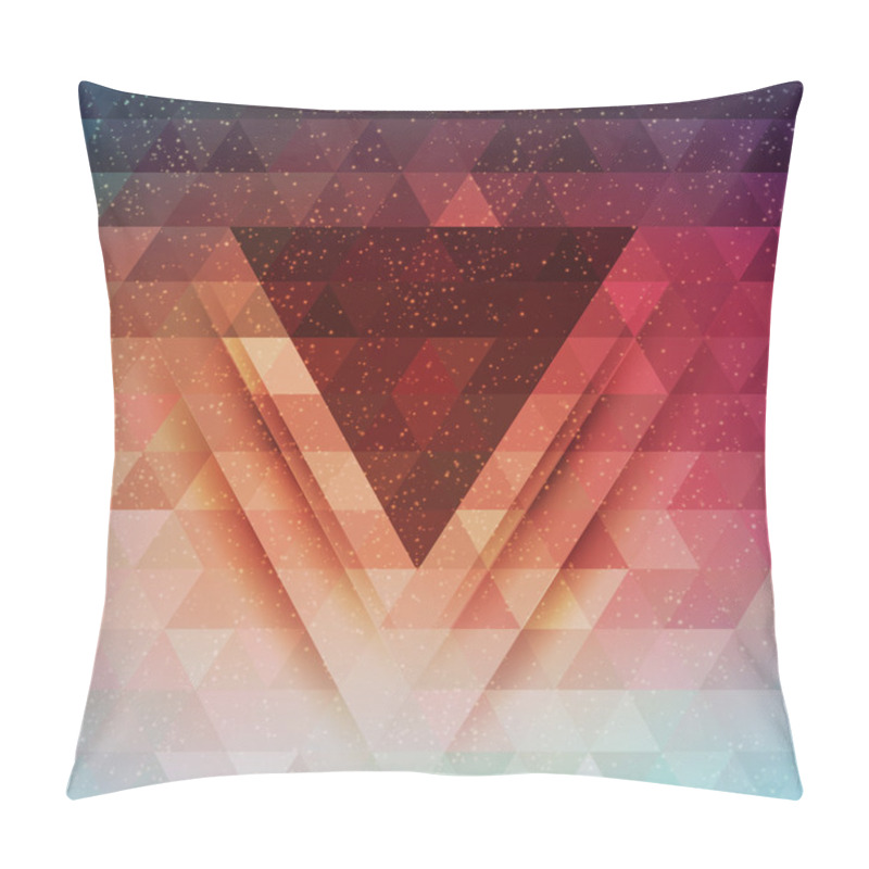 Personality  Abstract Triangle Future Vector Background Pillow Covers