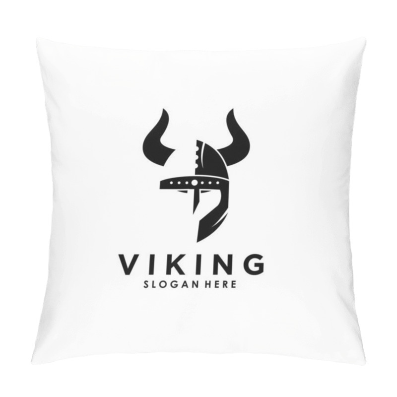 Personality  Viking Logo Design Vector With Modern And Creative Concept Pillow Covers