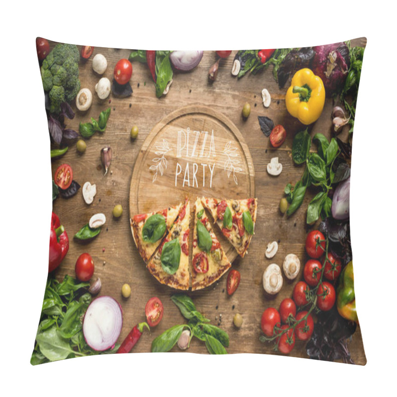 Personality  Pizza Slices On Wooden Board Pillow Covers