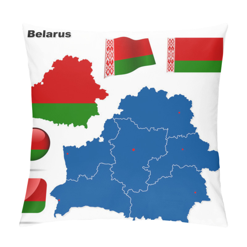 Personality  Belarus Vector Set. Pillow Covers