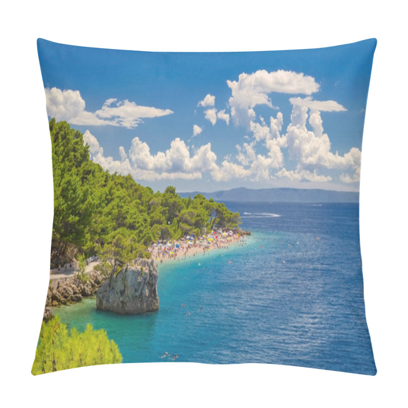 Personality  Croatia Brela, Adriatic Sea And Beautiful Beach Punta Rata, Dalmatia At Summer Pillow Covers