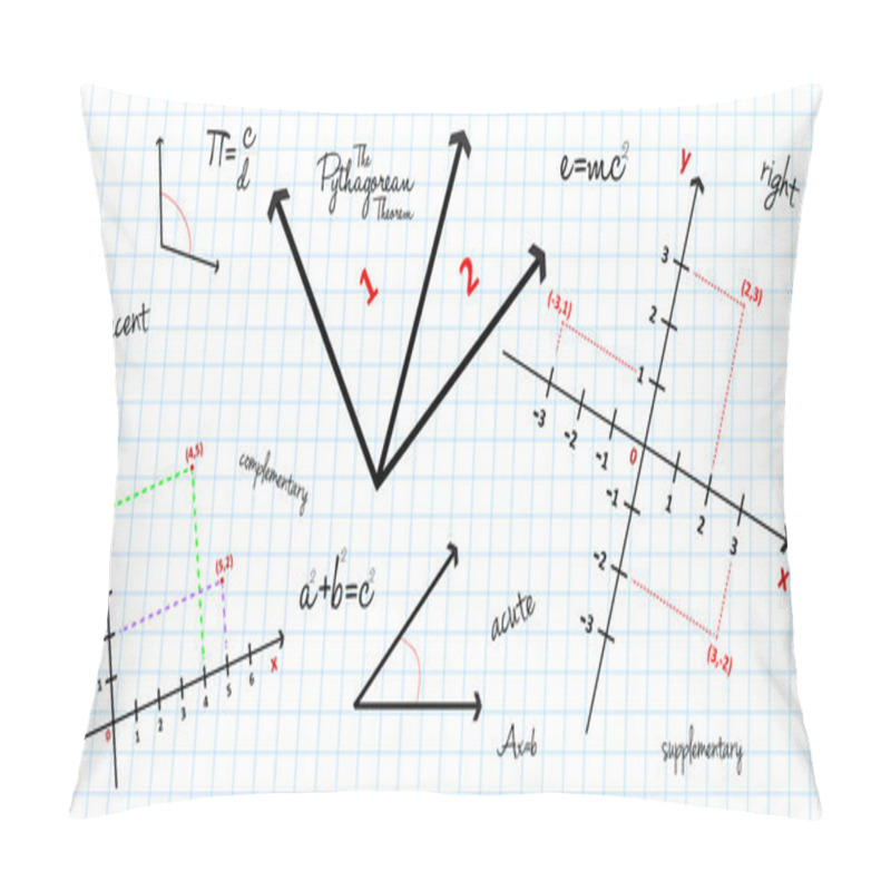 Personality  Mathematical Geometry Background Pillow Covers