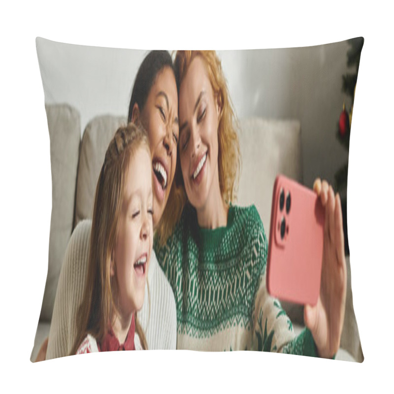 Personality  A Warm Moment At Home Captures A Couple And Their Daughter Enjoying Each Others Company. Pillow Covers