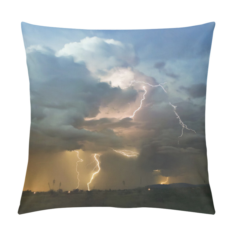 Personality  A Chaotic Thundercloud With Lightning Strikes Within Pillow Covers