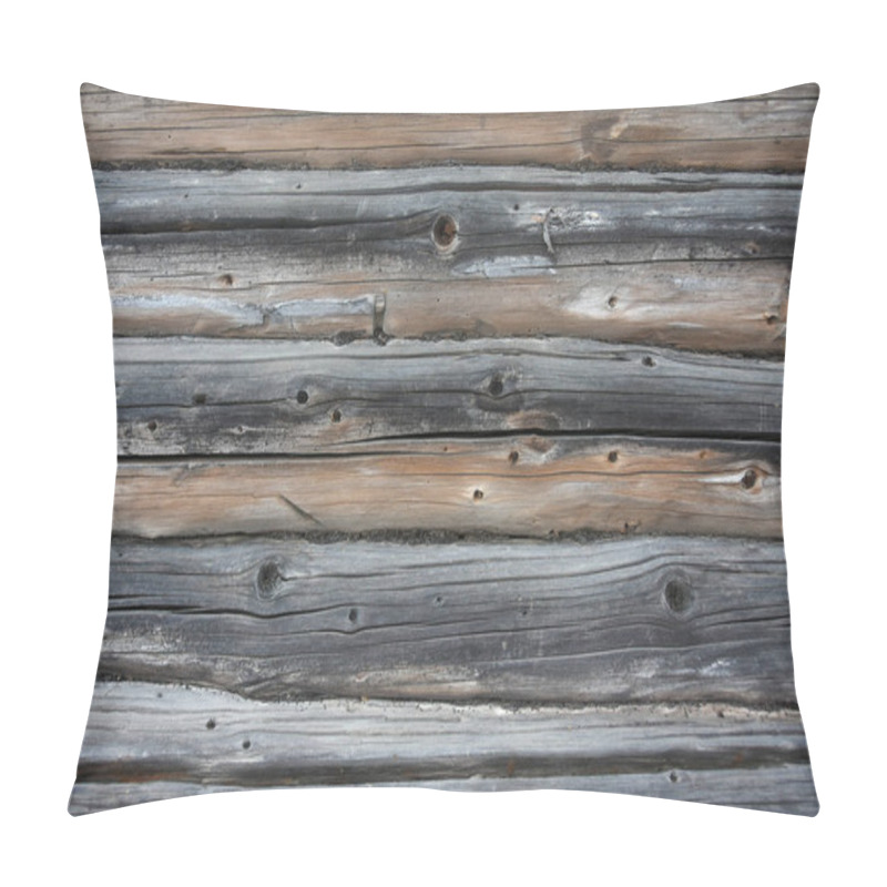 Personality  Background Texture Of A Wall Of Old Wooden Logs And Boards Pillow Covers