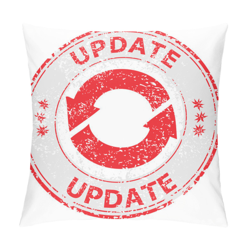 Personality  Update Grunge Rubber Stamp On White Pillow Covers