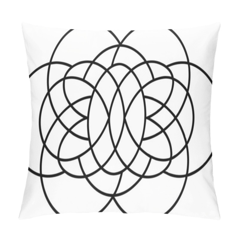 Personality  Intricate Intertwined Circles Design Pillow Covers