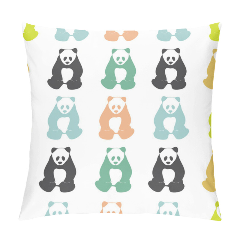 Personality  Panda Seamless Pattern. Pillow Covers