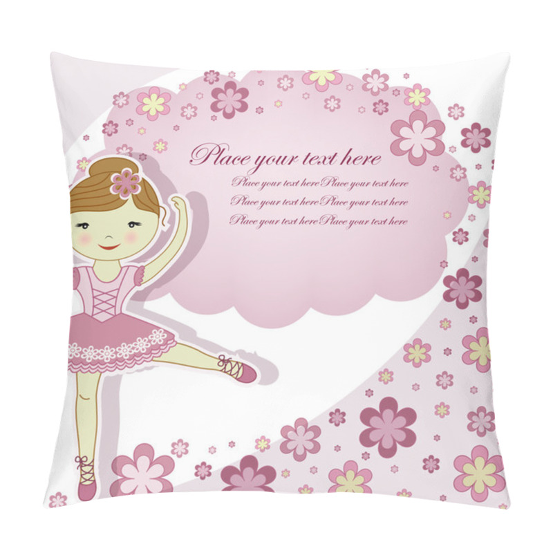 Personality  The Beautiful Lovely Girl The Ballerina With Flowers Pillow Covers