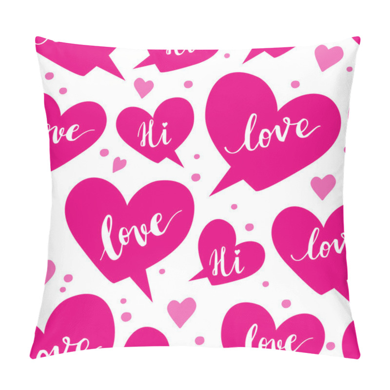 Personality  Romantic Concept Seamless Pattern With Speech Bubbles Pillow Covers