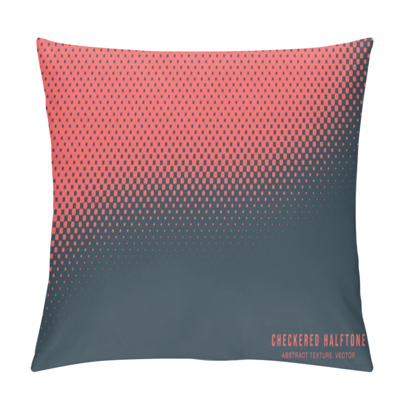 Personality  Checker Halftone Pattern Vector Smooth Curve Border Red Blue Abstract Background Pillow Covers