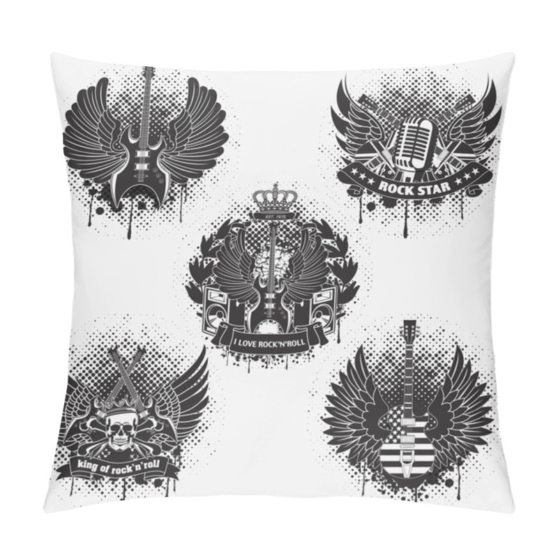 Personality  Set Of Sticker ,guitar Of Wings Pillow Covers