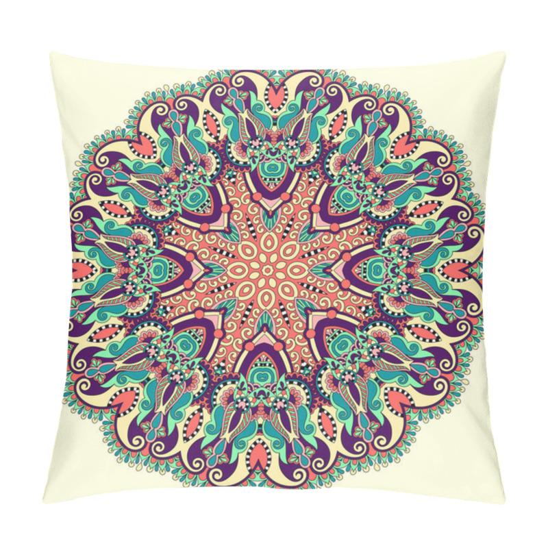 Personality  Mandala, Circle Decorative Spiritual Indian Symbol Of Lotus Flow Pillow Covers