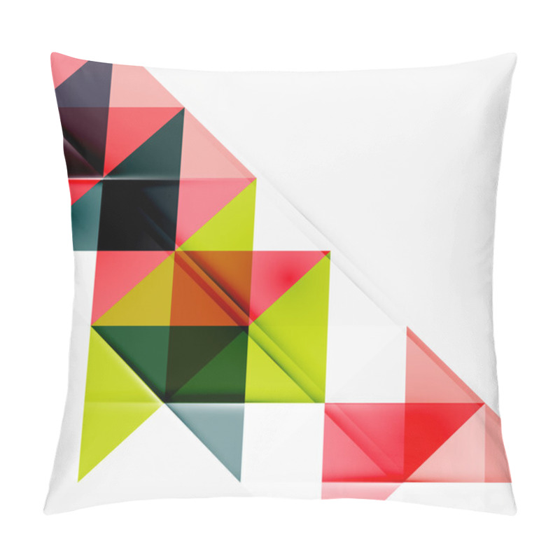 Personality  Abstract Geometric Background. Modern Overlapping Triangles Pillow Covers