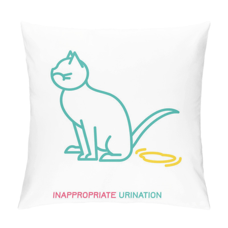 Personality  Cat Inappropriate Urination Sign Pillow Covers