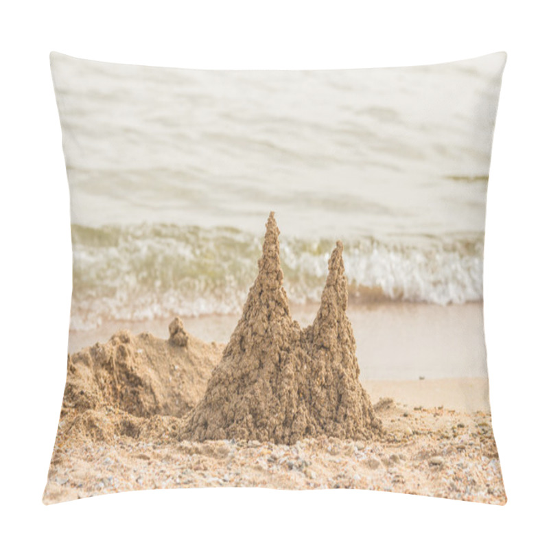 Personality  Sand Castle On The Beach Pillow Covers